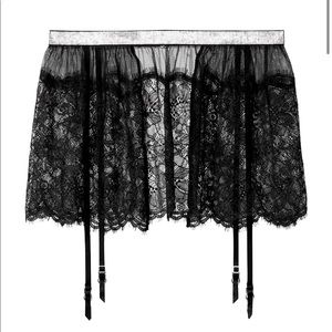VS Rhinestone Skirted Garter Belt